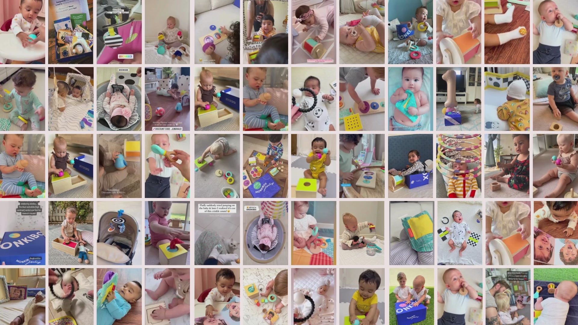 Load video: Age-appropriate Play boxes for babys play time videos