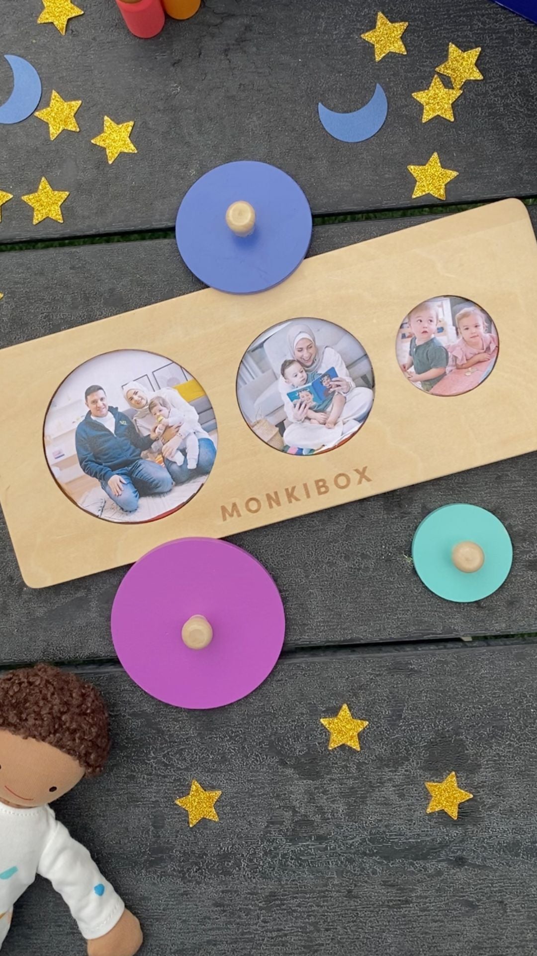 Circle Puzzle Family Pictures DIY Activity