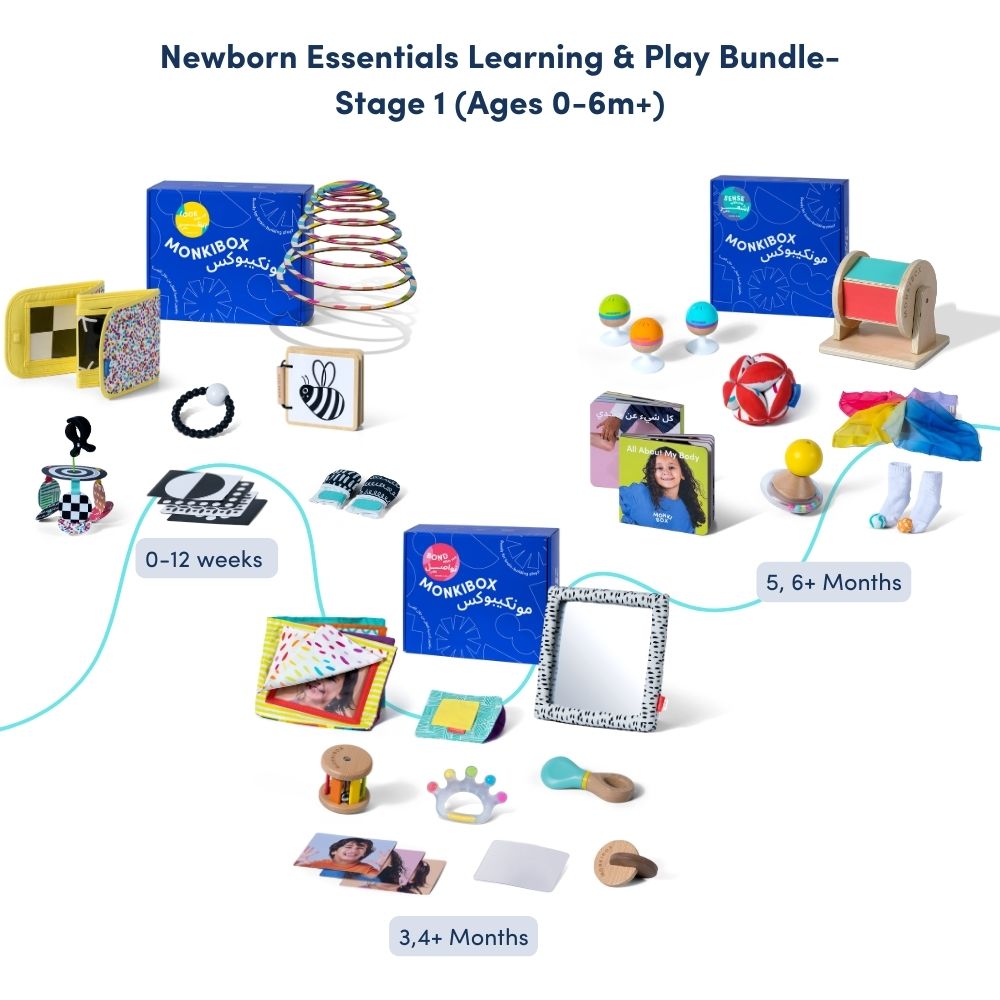 Newborn Essentials Learning& Play Bundle- Stage 1 (Ages 0-6m+)