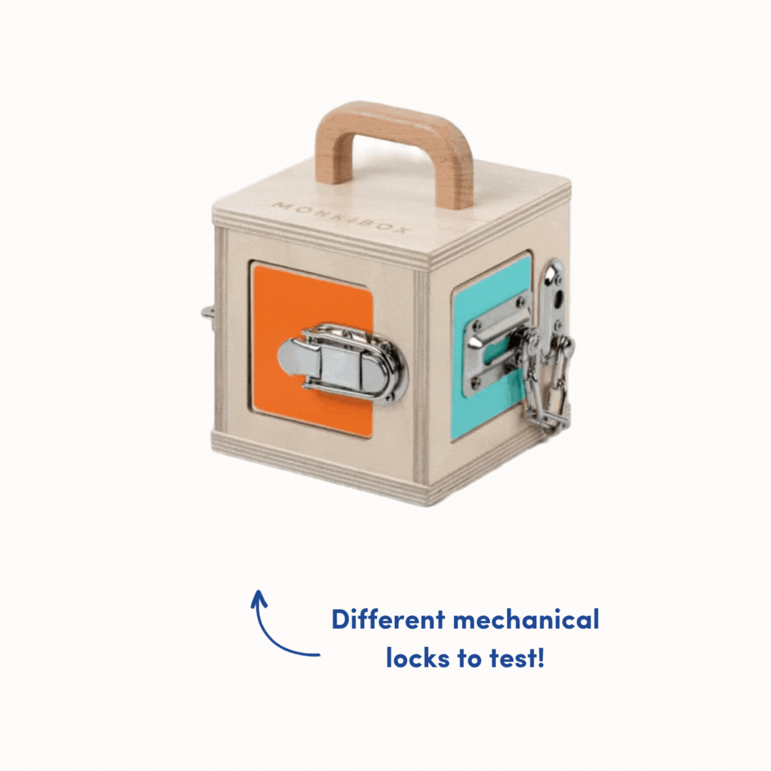 MonkiBox Wooden Lock Box – Unlock Learning & Fun!