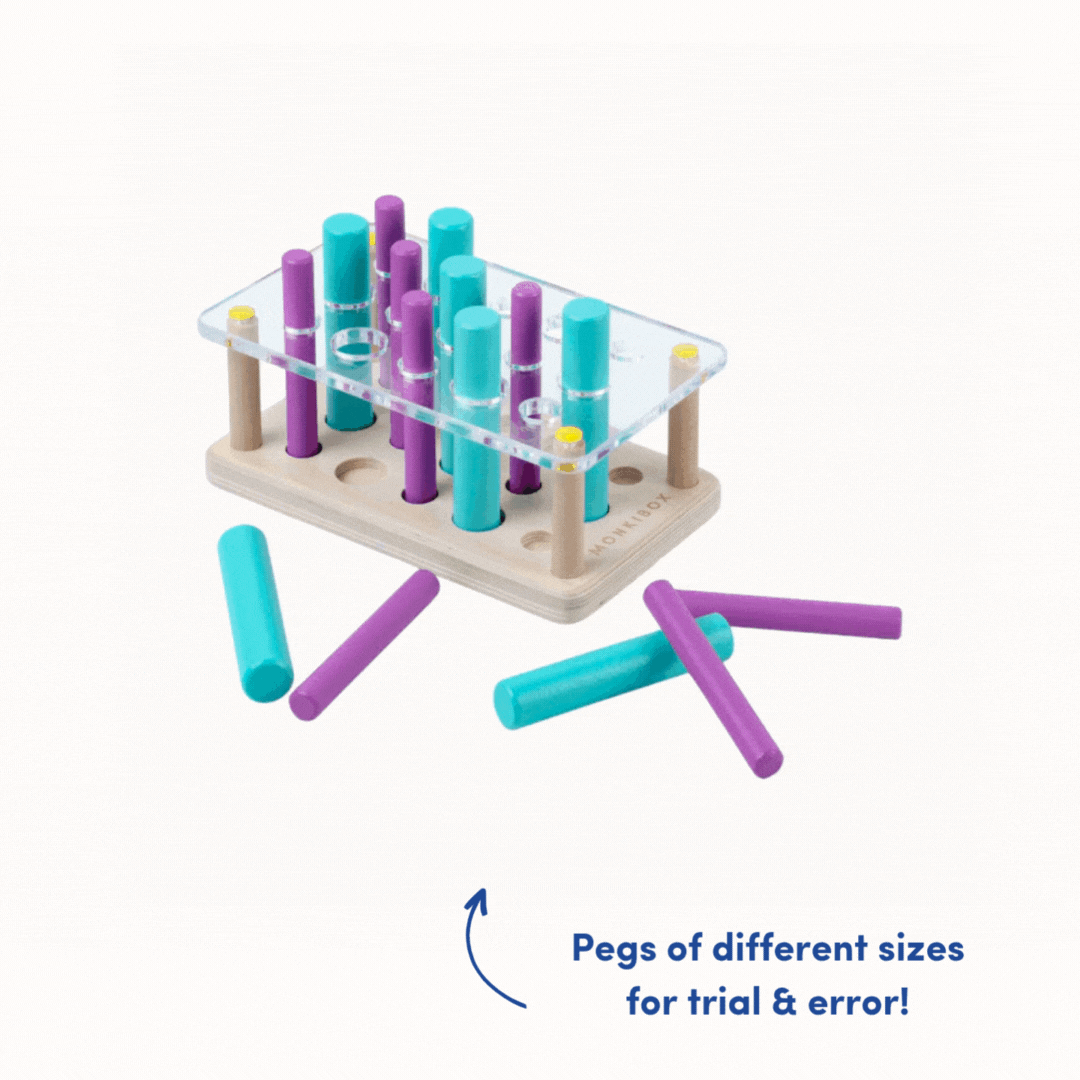 MonkiBox Depth Perception Board- Montessori Toys For Toddlers!