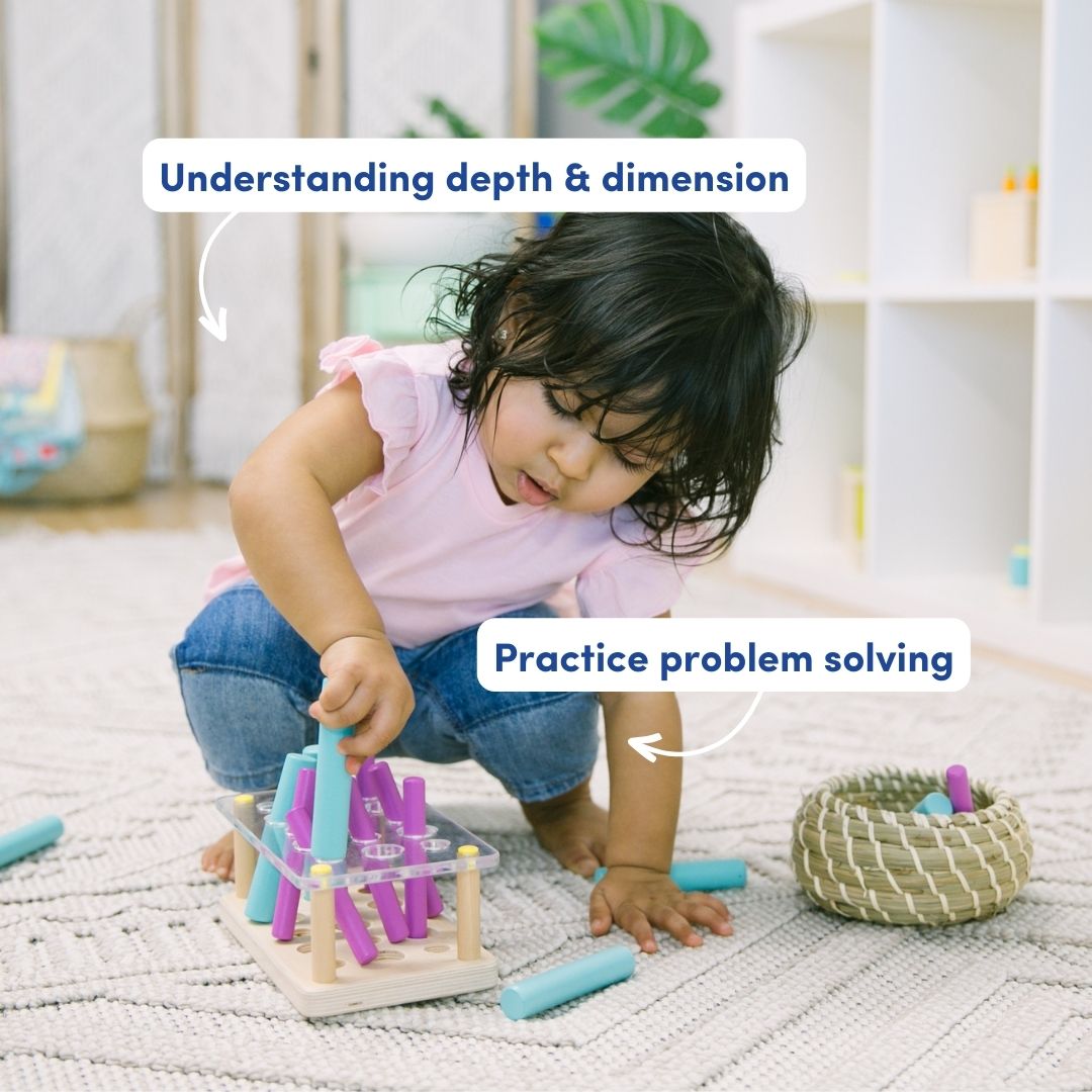 MonkiBox Depth Perception Board- Montessori Toys For Toddlers!