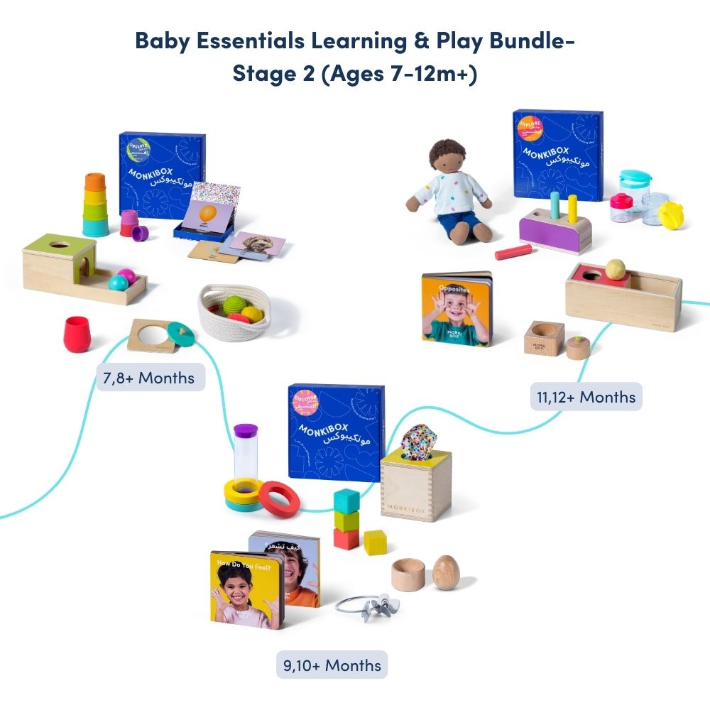 Baby Essentials Learning & Play Bundle- Stage 2 (Ages 7-12m+)