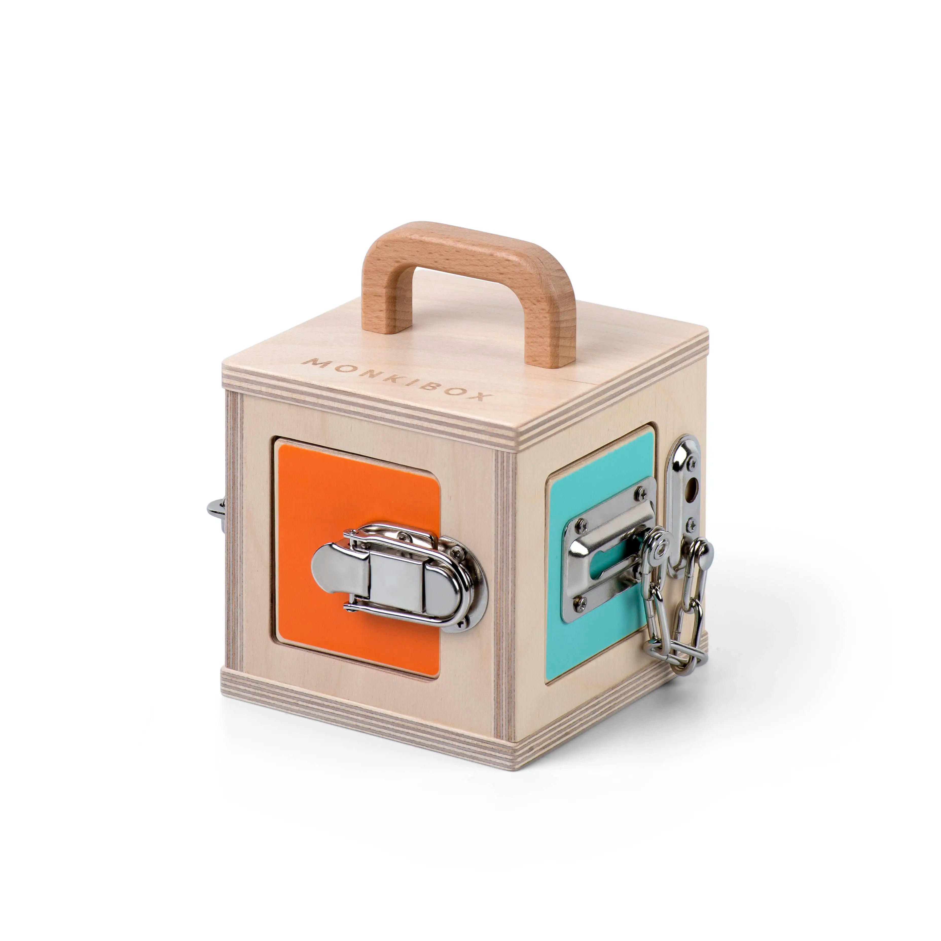 Chield Lock Box MonkiBox Wooden Lock Box – Unlock Learning & Fun!