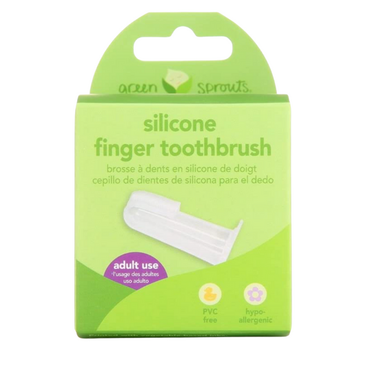 Green Sprouts Silicone Finger Toothbrush MonkiBox Montessori educational learning toys gifts baby boy girl Dubai UAE KSA Best Toys Montikids Lovevery Montiplay.